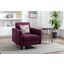 Victoria Purple Linen Fabric Armchair