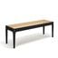 Victoria Solid Wood with Natural Cane Bench In Black