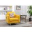 Victoria Yellow Linen Fabric Armchair
