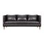 Vincenza 85 Inch Leather Sofa In Dark Brown