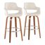 Vintage Flair 30 Inch Fixed Height Barstool Set of 2 In Chrome