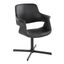 Vintage Flair Swivel Accent Chair In Black
