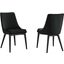 Viscount Accent Performance Velvet Dining Chair - Set of 2 In Black