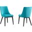 Viscount Accent Performance Velvet Dining Chair - Set of 2 In Blue