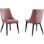 Viscount Accent Performance Velvet Dining Chair - Set of 2 In Dusty Rose