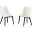 Viscount Accent Performance Velvet Dining Chair - Set of 2 In White