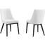 Viscount Dining Side Chair Fabric Set of 2 In White