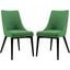 Viscount Kelly Green Dining Side Chair Fabric Set of 2 EEI-2745-GRN-SET