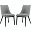 Viscount Light Gray Dining Side Chair Fabric Set of 2