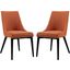 Viscount Orange Dining Side Chair Fabric Set of 2