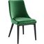 Viscount Performance Velvet Dining Chair In Emerald