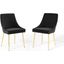 Viscount Performance Velvet Dining Chairs - Set of 2 EEI-3808-GLD-BLK