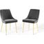 Viscount Performance Velvet Dining Chairs - Set of 2 EEI-3808-GLD-CHA