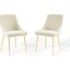 Viscount Performance Velvet Dining Chairs - Set of 2 EEI-3808-GLD-IVO