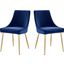 Viscount Performance Velvet Dining Chairs - Set Of 2 EEI-3808-GLD-NAV