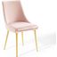 Viscount Pink Modern Accent Performance Velvet Dining Chair