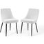 Viscount Upholstered Fabric Dining Chairs - Set of 2 EEI-3809-BLK-WHI