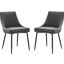Viscount Vegan Leather Dining Chairs - Set Of 2 EEI-4827-BLK-GRY