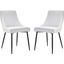 Viscount Vegan Leather Dining Chairs - Set Of 2 EEI-4827-BLK-WHI