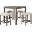 Vitalita 5 Piece Wood Counter Height Dining Set In Black