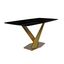 Voren 55 Inch Dining Table In Black and Gold