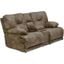 Voyager Brandy Reclining Loveseat with Console