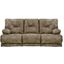 Voyager Brandy Reclining Sofa With 3 Recliners