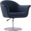 Voyager Swivel Adjustable Accent Chair in Smokey Blue and Brushed Metal