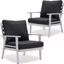 Walbrooke Outdoor Patio Arm Chairs With Cushions Set of 2 In Charcoal
