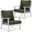 Walbrooke Outdoor Patio Arm Chairs With Cushions Set of 2 In Green