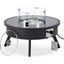 Walbrooke Outdoor Patio Round Fire Pit Side Table In Black