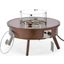 Walbrooke Outdoor Patio Round Fire Pit Side Table In Brown