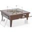 Walbrooke Outdoor Patio Square Fire Pit Side Table In Brown