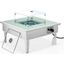 Walbrooke Outdoor Patio Square Fire Pit Side Table In White
