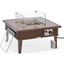 Walbrooke Outdoor Patio Square Slats Design Fire Pit Side Table In Brown