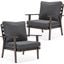 Walbrooke Patio Arm Chair Set of 2 In Charcoal