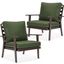 Walbrooke Patio Arm Chair Set of 2 In Green