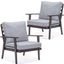 Walbrooke Patio Arm Chair Set of 2 In Light Grey