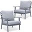 Walbrooke Patio Arm Chair Set of 2 In Light Grey