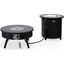 Walbrooke Patio Round Fire Pit and Tank Holder In Black