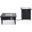 Walbrooke Patio Square Fire Pit and Tank Holder In Black