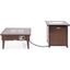 Walbrooke Patio Square Fire Pit and Tank Holder In Brown