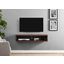 Wall Mounted 48 Inch TV Console Entertainment Center In Walnut