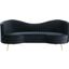 Wallace Modern Velvet Sofa In Black