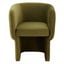 Wally Velvet Accent Chair In Olive Green