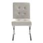 Walsh Grey/Chrome Tufted Side Chair