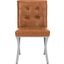 Walsh Light Brown/Chrome Tufted Side Chair