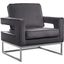 Wanstown Grey Velvet Accent Chair 0qb2337127