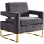 Wanstown Grey Velvet Accent Chair 0qb2337517