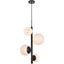 Wells 18 Inch Pendant In Black With White Shade